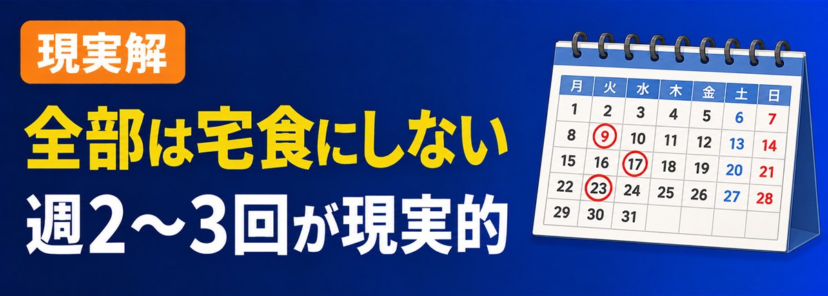 現実解。全部は宅食にしない。週2〜3回が現実的