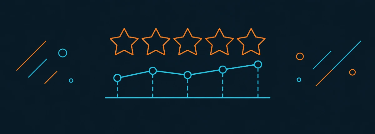 Fire TV Stickのレビュー評価が安定していることを表すイメージ