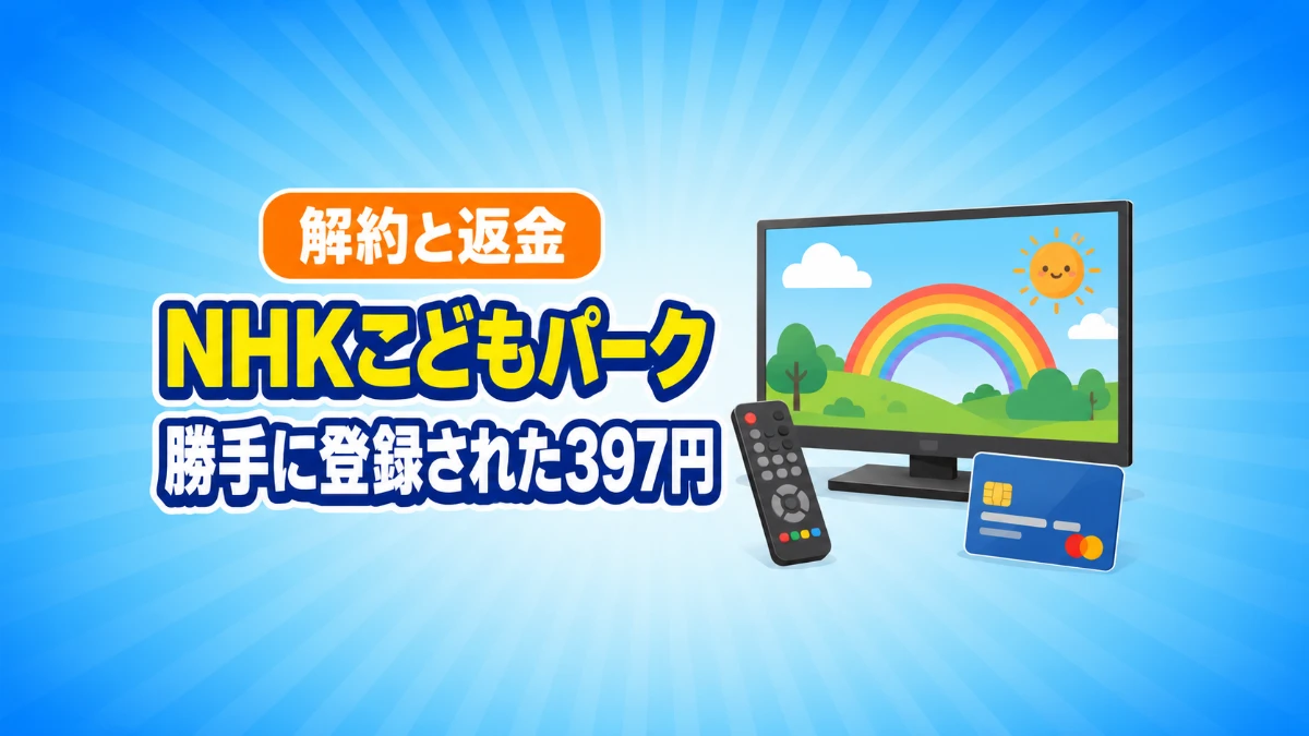 NHKこどもパークの解約と返金を解説するアイキャッチ画像