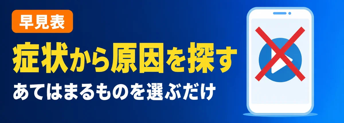 症状から原因を探す早見表