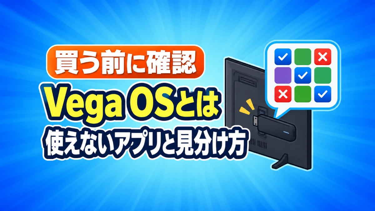 Vega OSとは 使えないアプリと見分け方（買う前に確認）